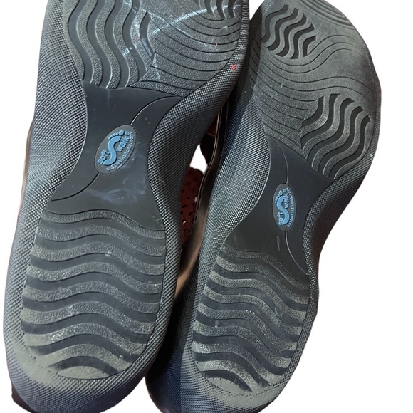 SoftWalk Red Leather Laser Perforated Slingback Mules Sz 12 - Picture 10 of 11